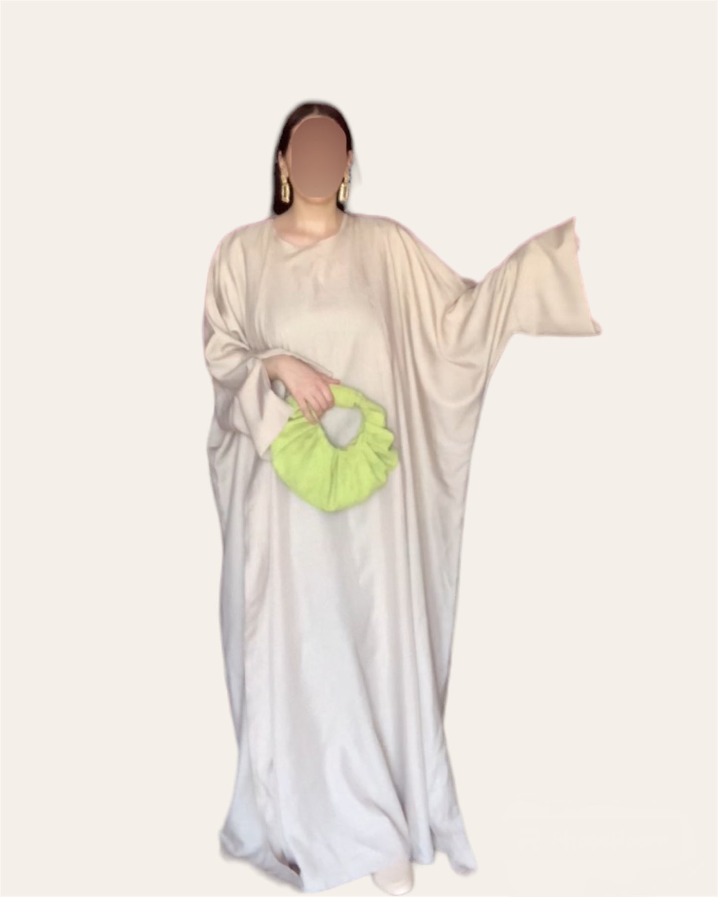 SET Kimono beige effet lin