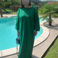 Robe t-shirt vert sapin