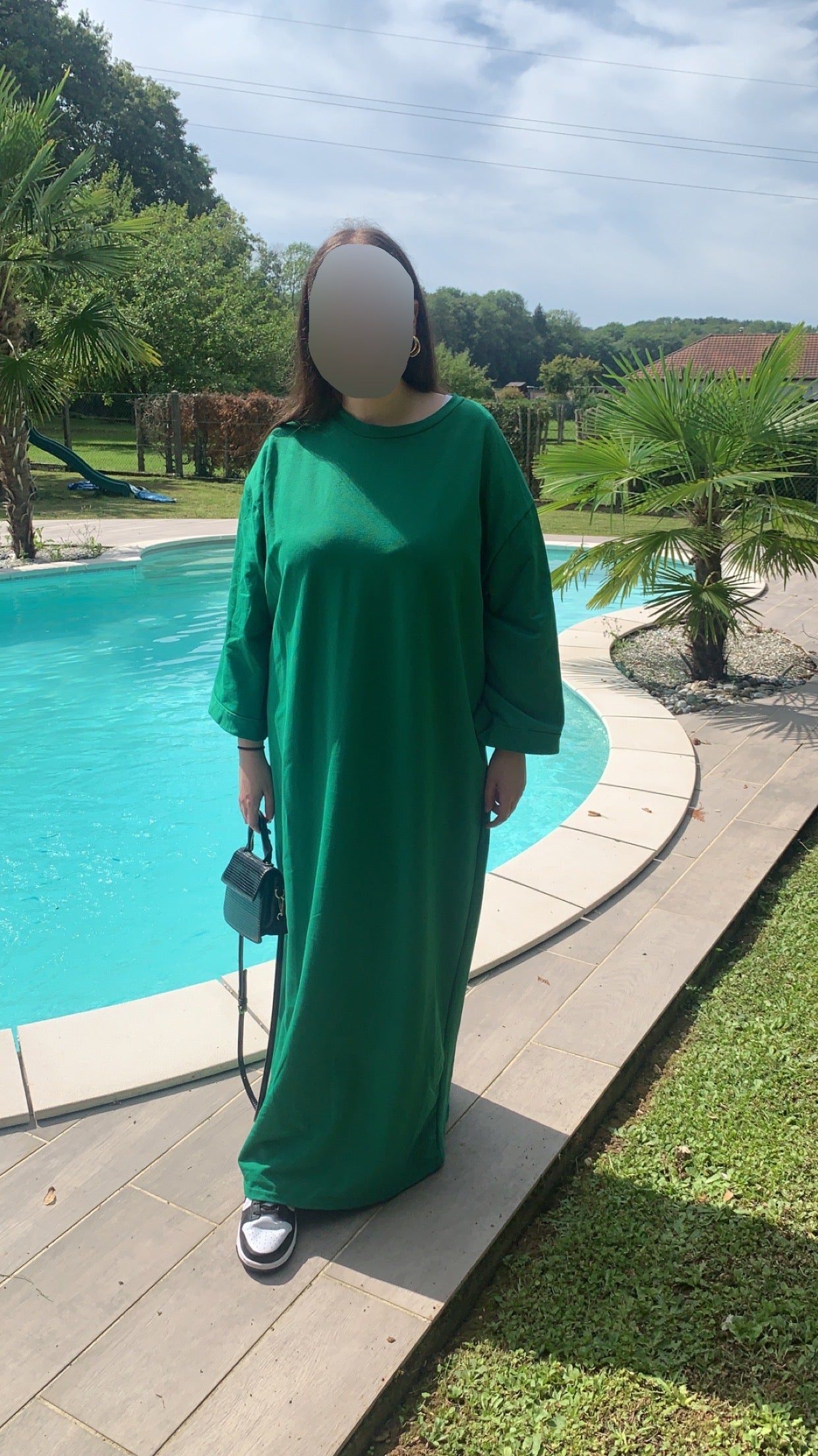 Robe t-shirt vert sapin