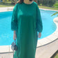 Robe t-shirt vert sapin